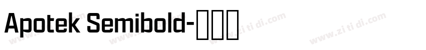 Apotek Semibold字体转换